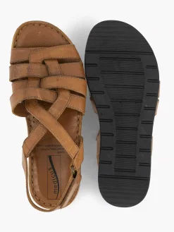 Medicus Cognac Sandaal Klittenband-Dames Sandalen