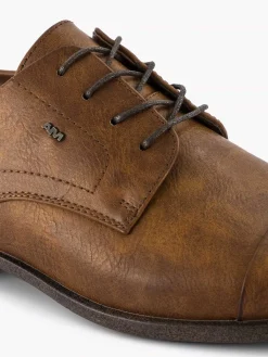 AM SHOE Cognac Veterschoen-Heren Geklede Schoenen