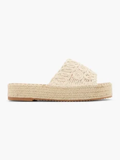 Graceland Creme Platform Slipper-Dames Slippers