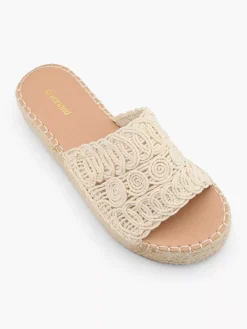 Graceland Creme Platform Slipper-Dames Slippers