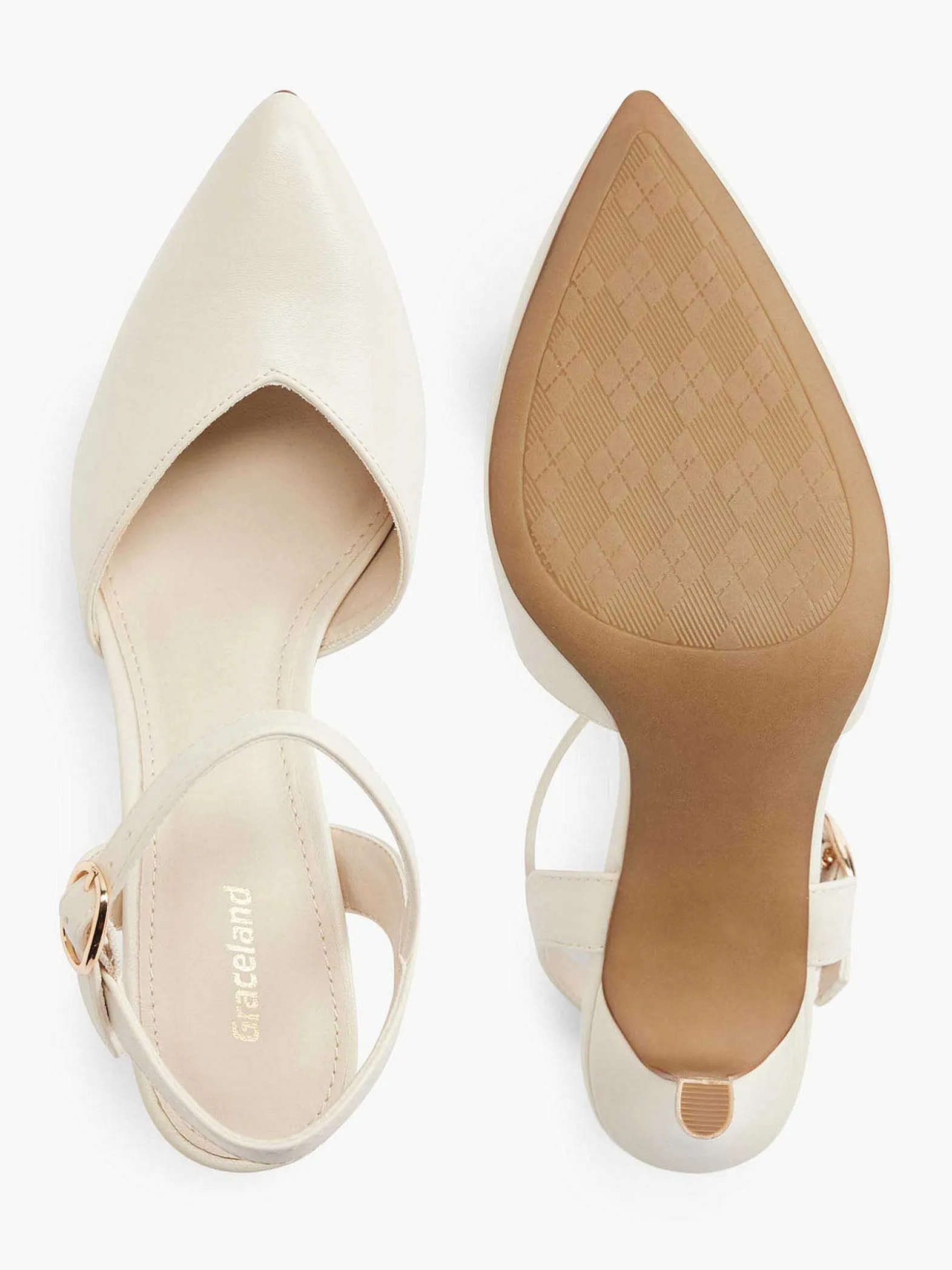 Graceland Creme Pump-Dames Hoge Hakken