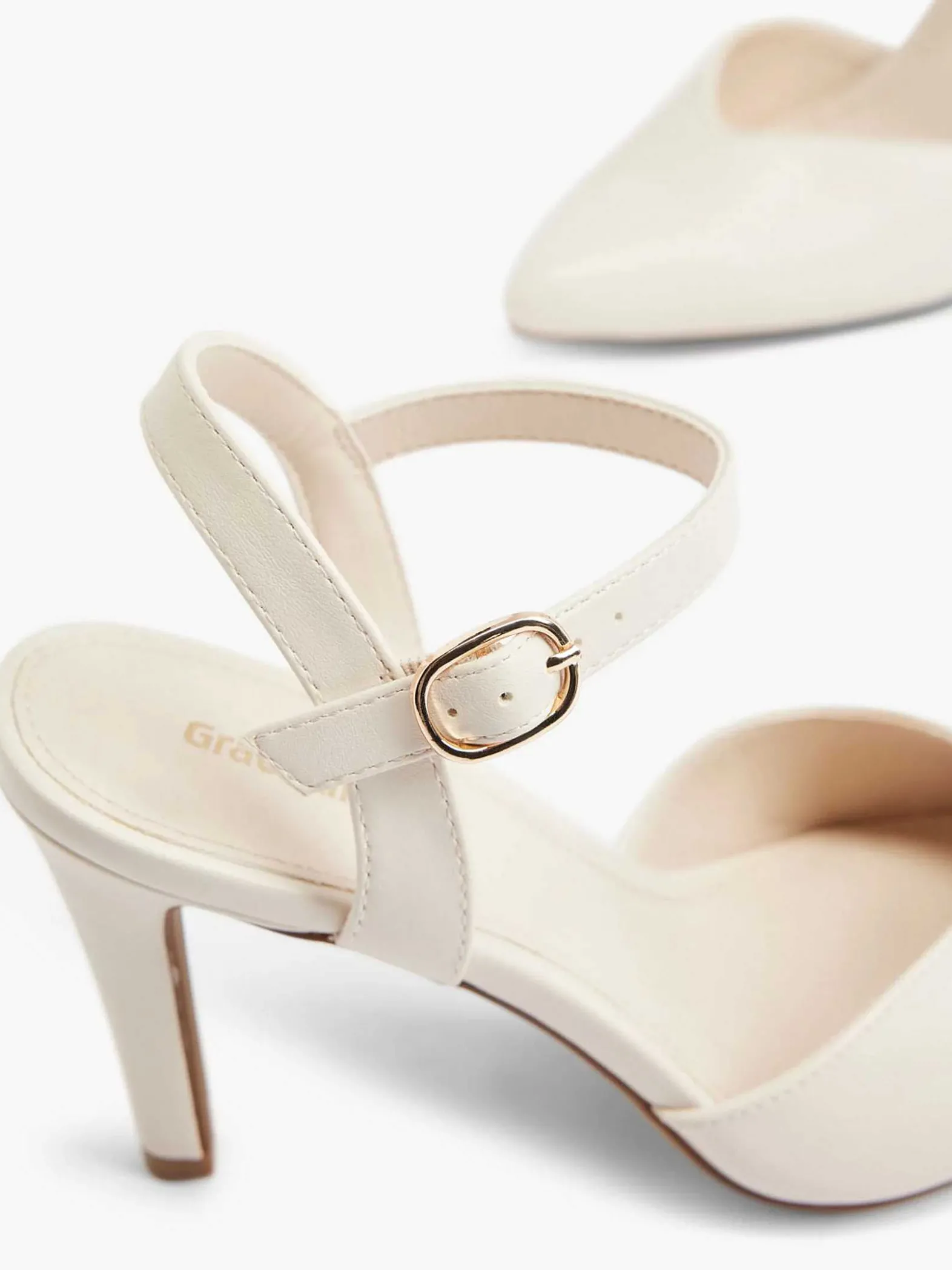 Graceland Creme Pump-Dames Hoge Hakken