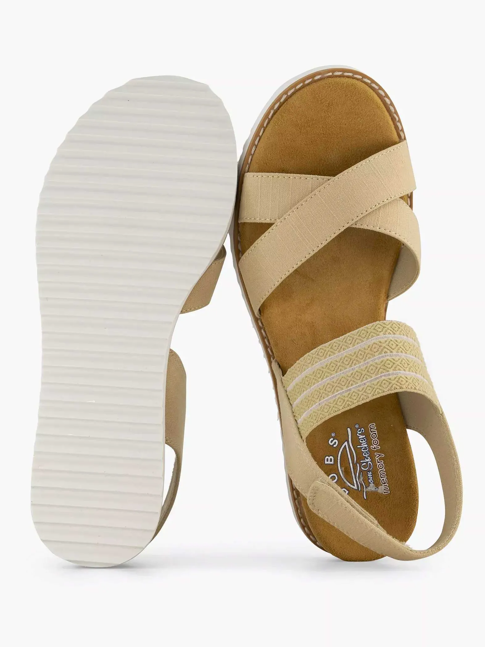 Skechers Creme Sandaal-Dames Sandalen