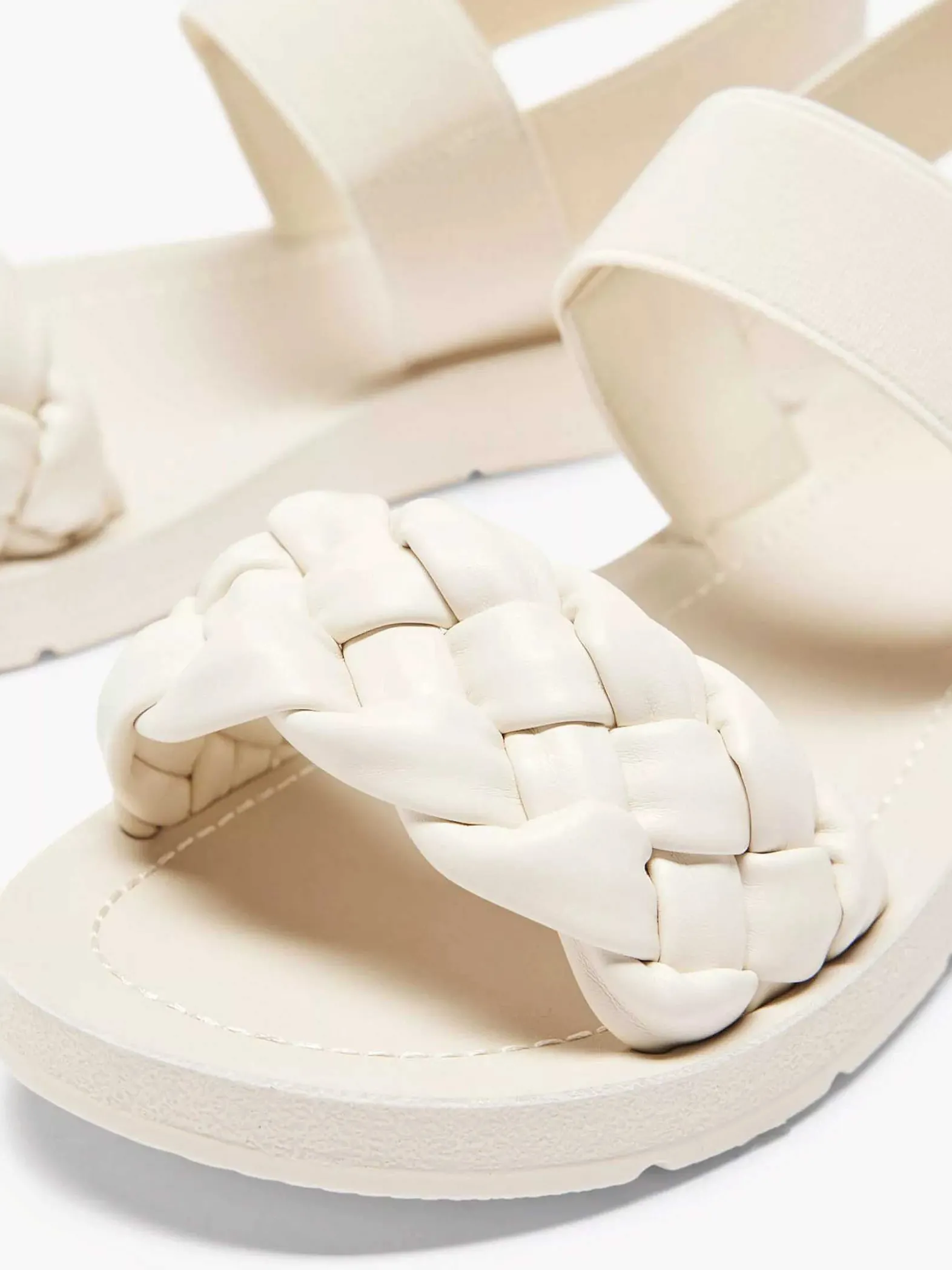 Graceland Creme Sandaal Gevlochten-Dames Sandalen