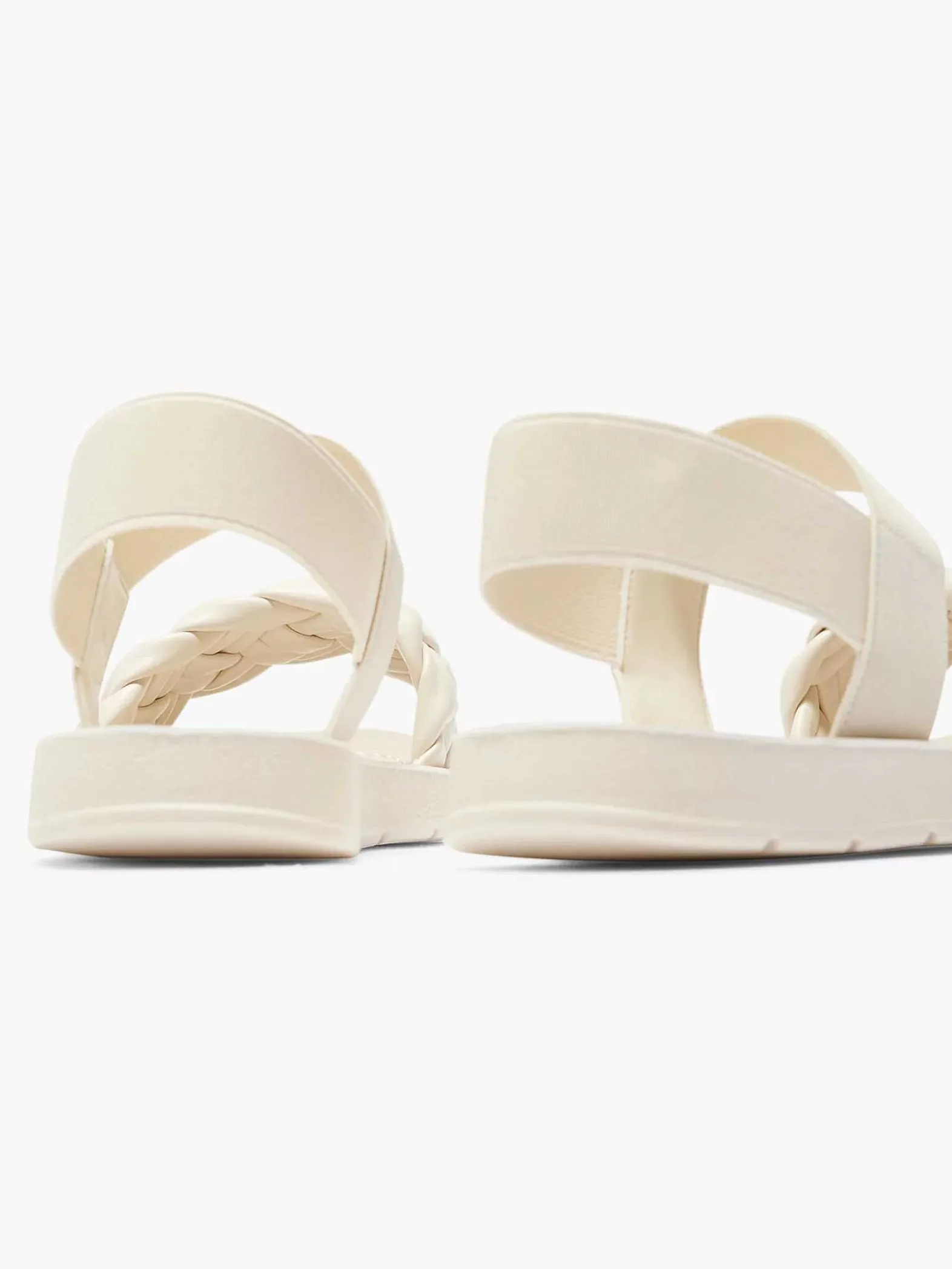 Graceland Creme Sandaal Gevlochten-Dames Sandalen