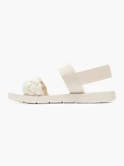 Graceland Creme Sandaal Gevlochten-Dames Sandalen