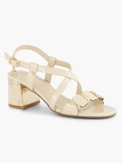 Laura Biagiotti Creme Sandalette-Dames Sandalen