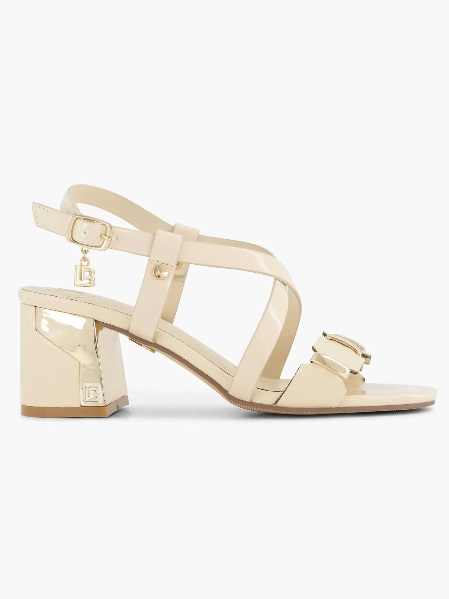 Laura Biagiotti Creme Sandalette-Dames Sandalen