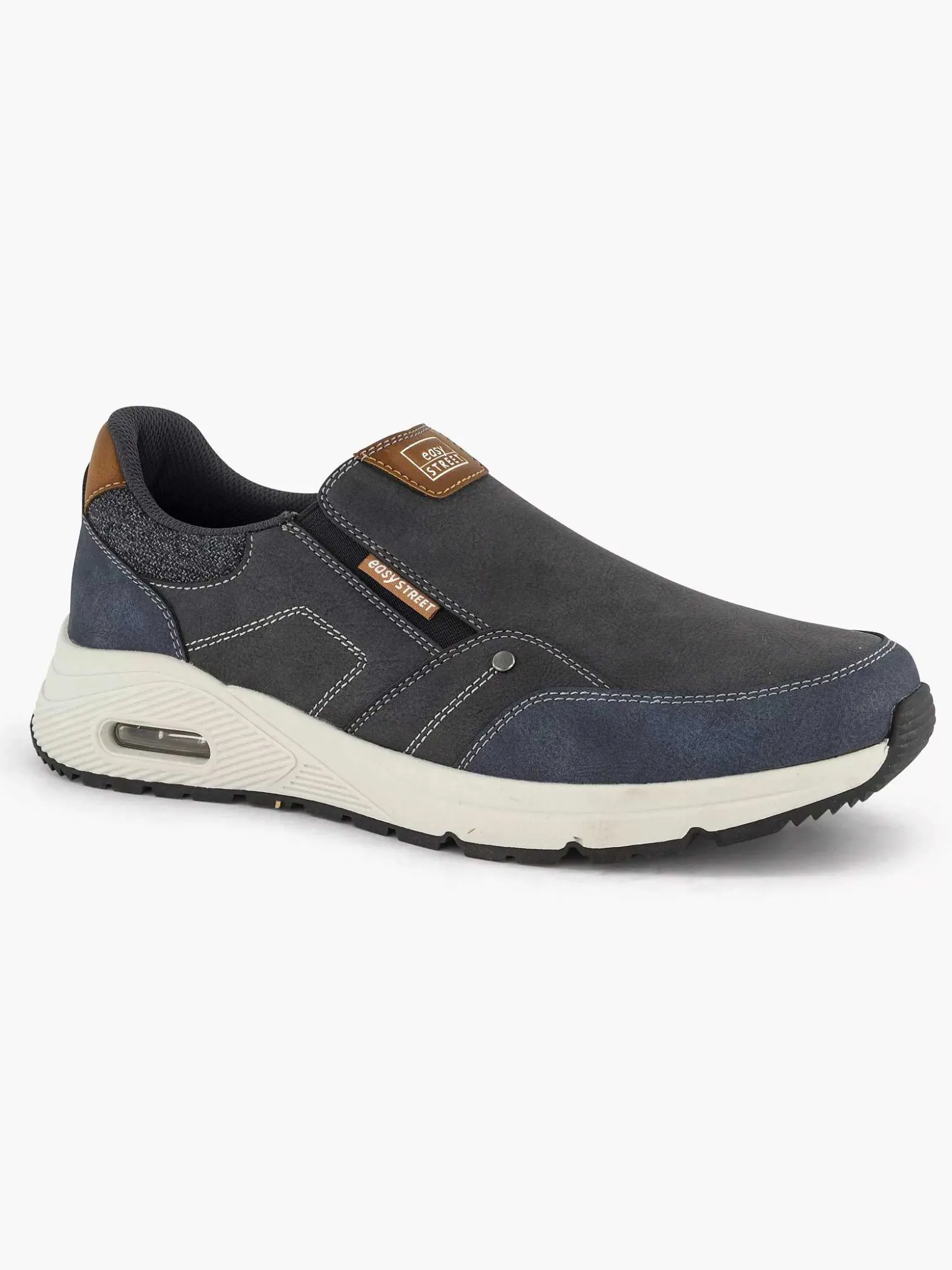 Easy Street Donkerblauwe Comfort Instapper-Heren Geklede Schoenen