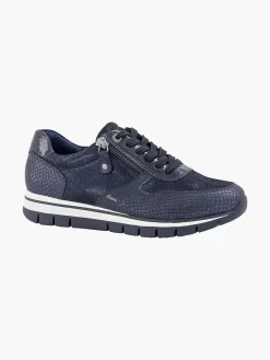 Medicus Donkerblauwe Comfort Sneaker Croco-Dames Comfort Schoenen