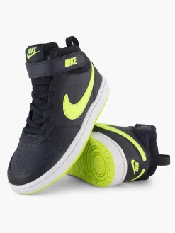 Nike Donkerblauwe Court Borough Mid 2-Kinderen Jongensschoenen