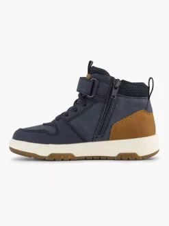 Vty Donkerblauwe Hoge Sneaker-Kinderen Jongensschoenen