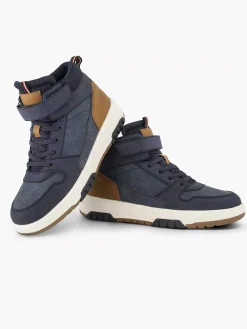 Vty Donkerblauwe Hoge Sneaker-Kinderen Jongensschoenen