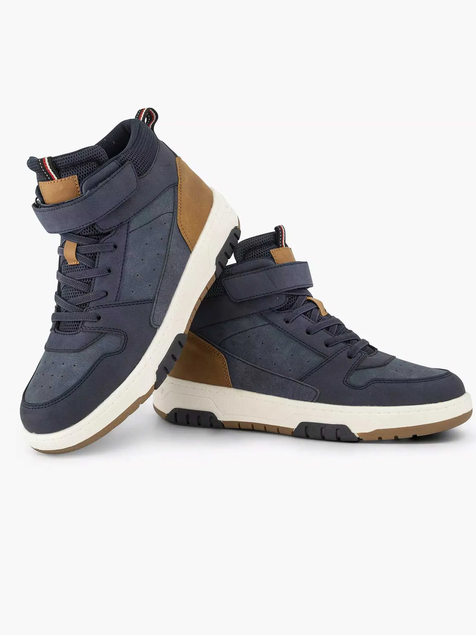 Vty Donkerblauwe Hoge Sneaker-Kinderen Jongensschoenen