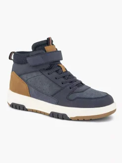 Vty Donkerblauwe Hoge Sneaker-Kinderen Jongensschoenen