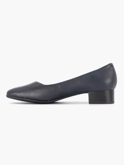 Medicus Donkerblauwe Leren Comfort Pump-Dames Comfort Schoenen