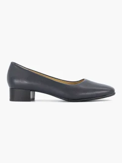 Medicus Donkerblauwe Leren Comfort Pump-Dames Comfort Schoenen