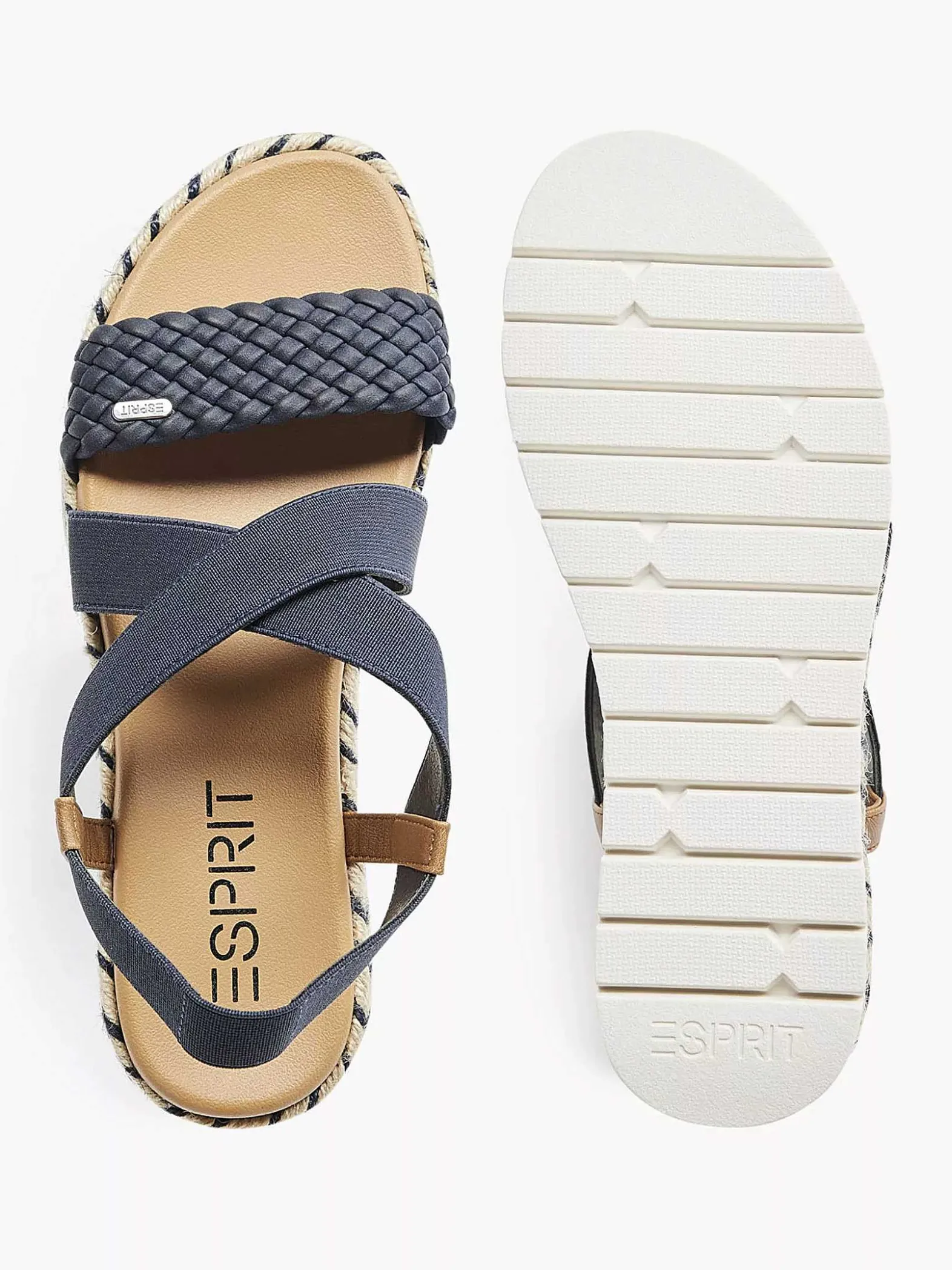 Esprit Donkerblauwe Platform Sandaal-Dames Sandalen