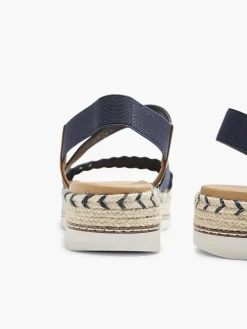 Esprit Donkerblauwe Platform Sandaal-Dames Sandalen