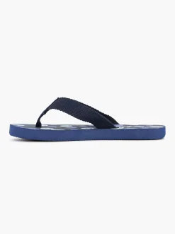Blue Fin Donkerblauwe Teenslipper Smiley-Kinderen Jongensschoenen