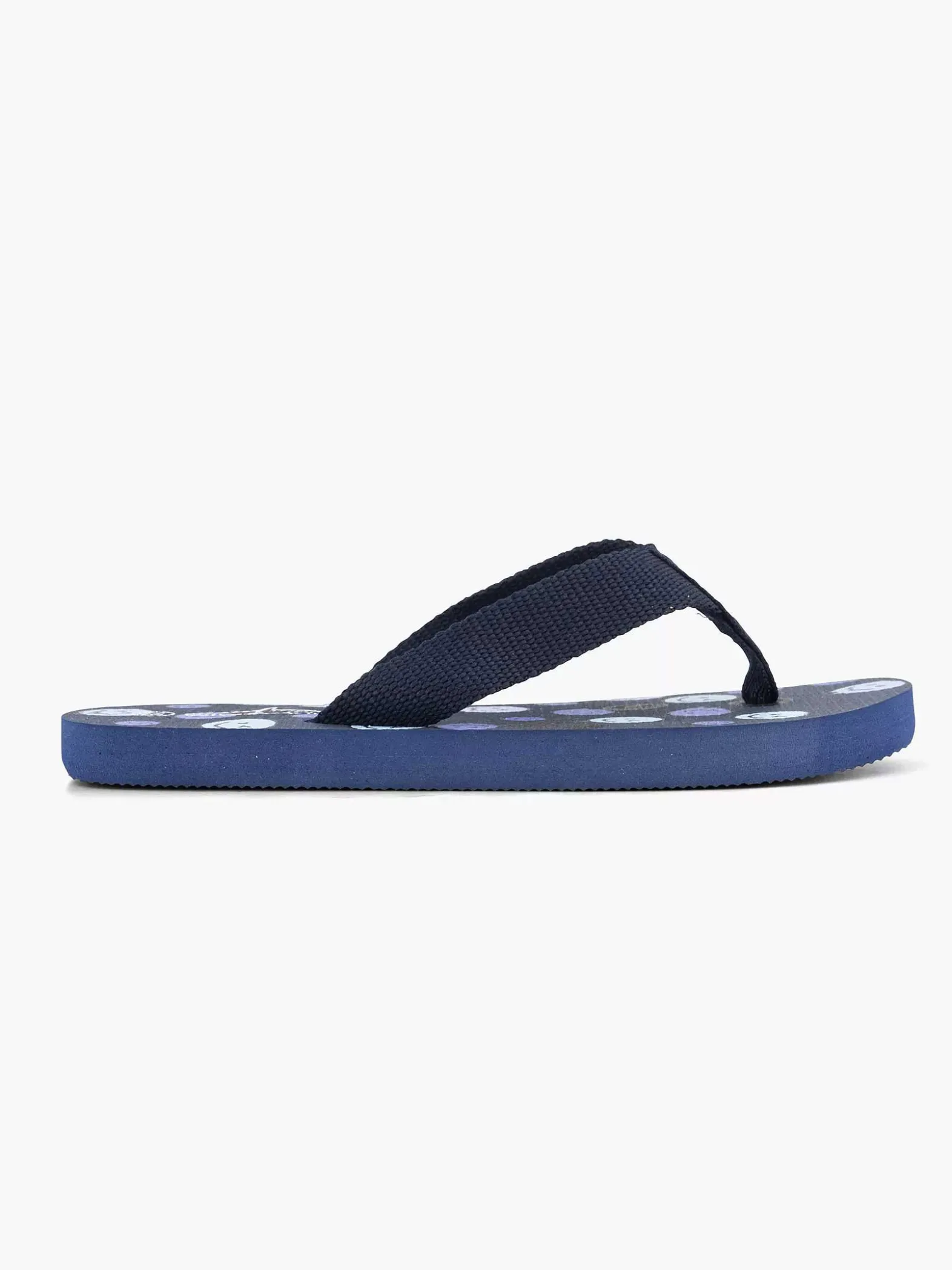 Blue Fin Donkerblauwe Teenslipper Smiley-Kinderen Jongensschoenen
