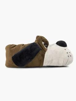 Vty Donkerbruine Pantoffel Hond-Kinderen Jongensschoenen
