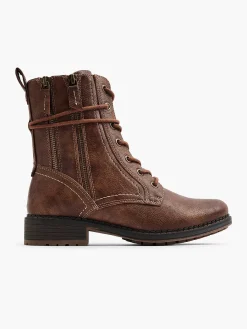 Easy Street Donkerbruine Veterboot-Dames Enkellaarzen & Boots