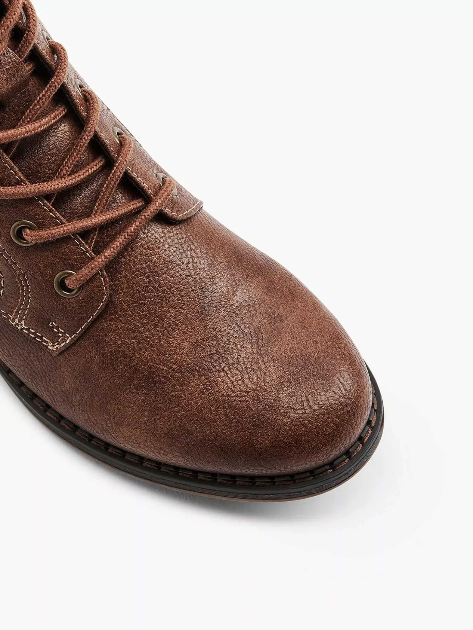 Easy Street Donkerbruine Veterboot-Dames Enkellaarzen & Boots
