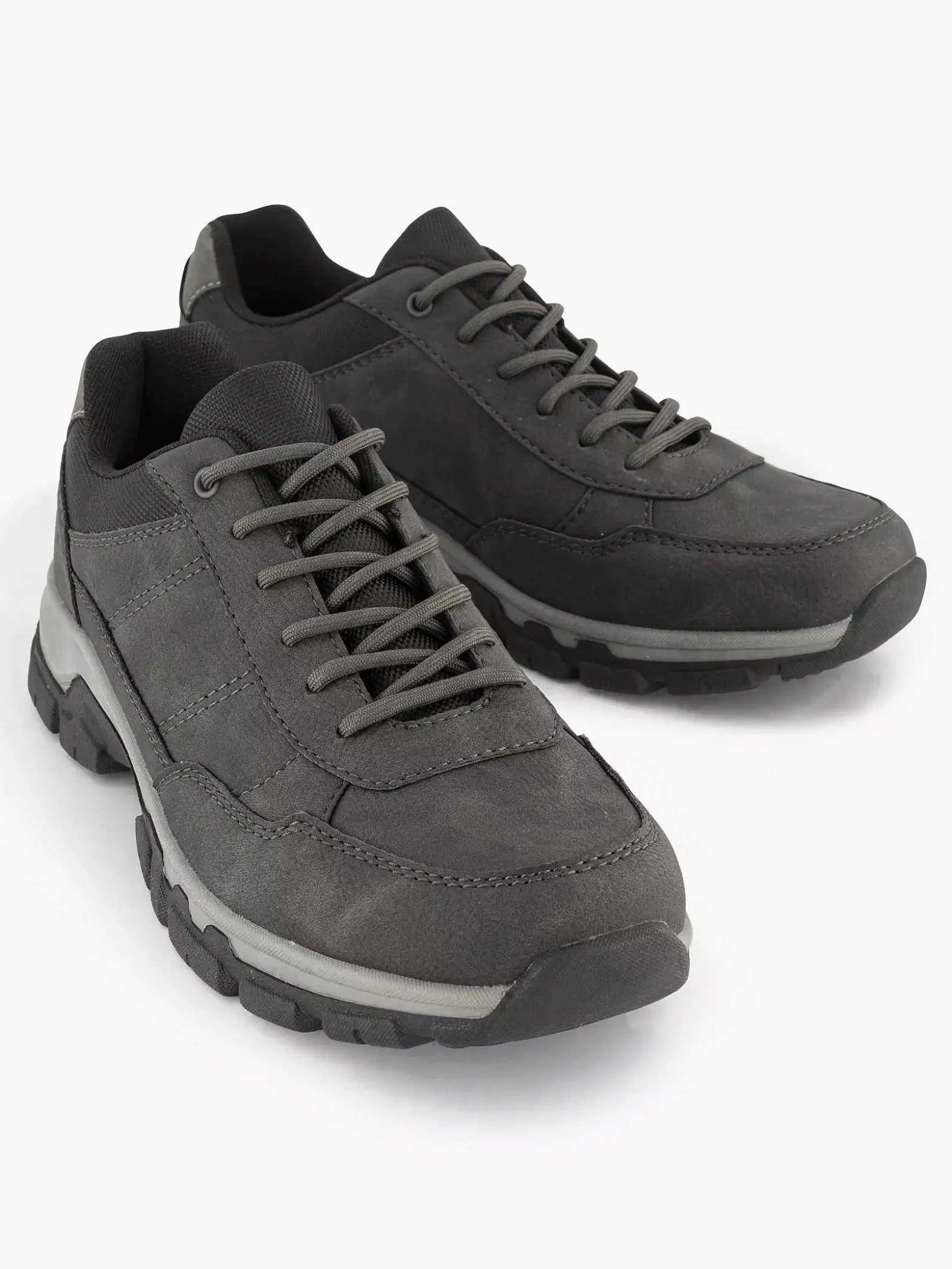 Easy Street Donkergrijze Comfort Sneaker-Heren Sneakers