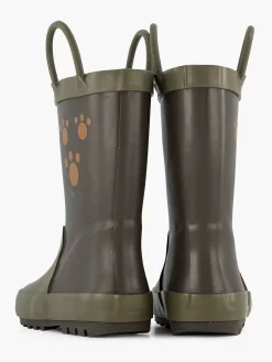 Landrover Donkergroene Regenlaars Beer-Kinderen Jongensschoenen