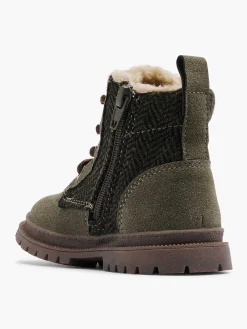 Vty Donkergroene Veterboot-Kinderen Babyschoenen
