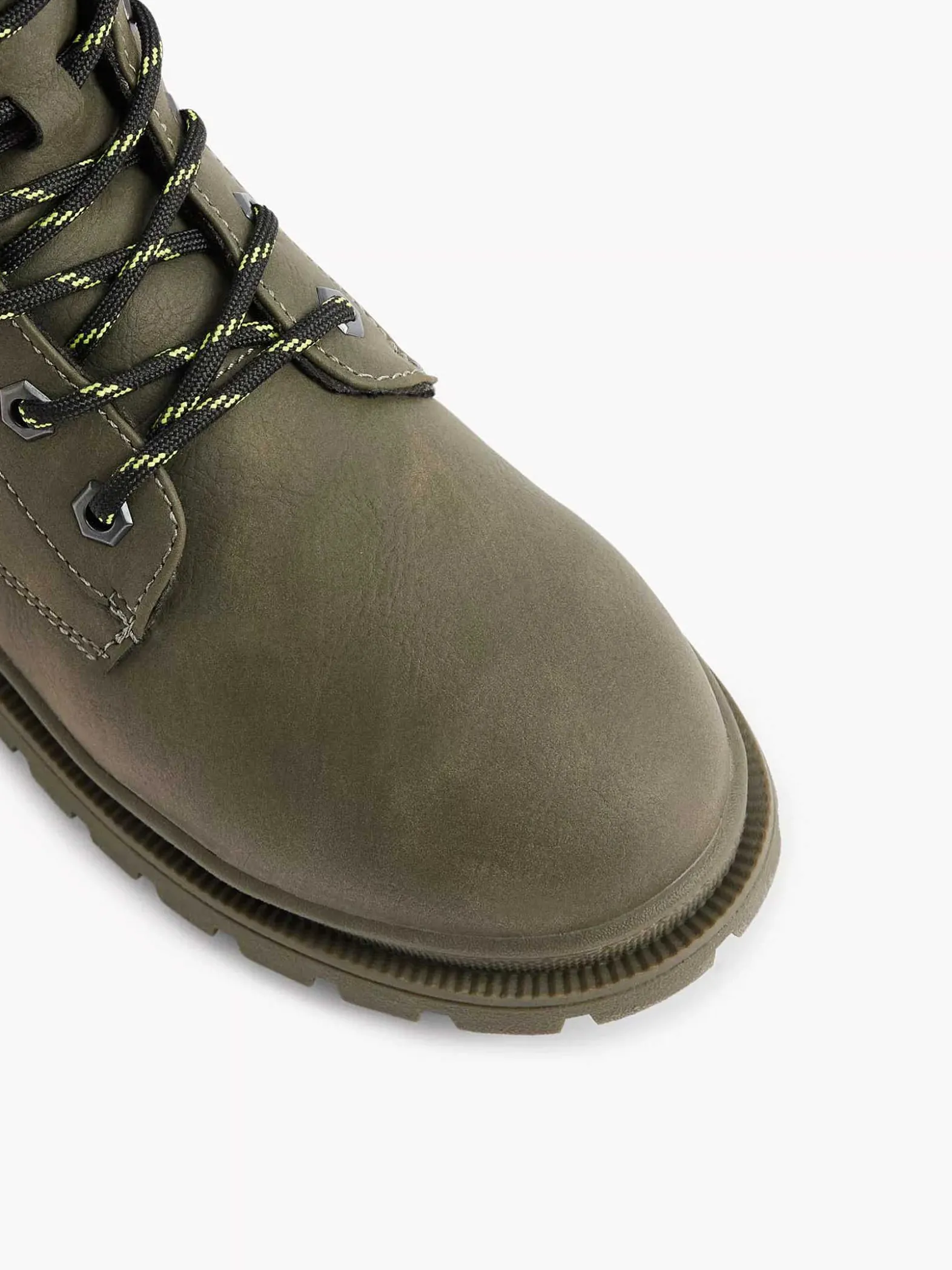Vty Donkergroene Veterboot-Kinderen Babyschoenen