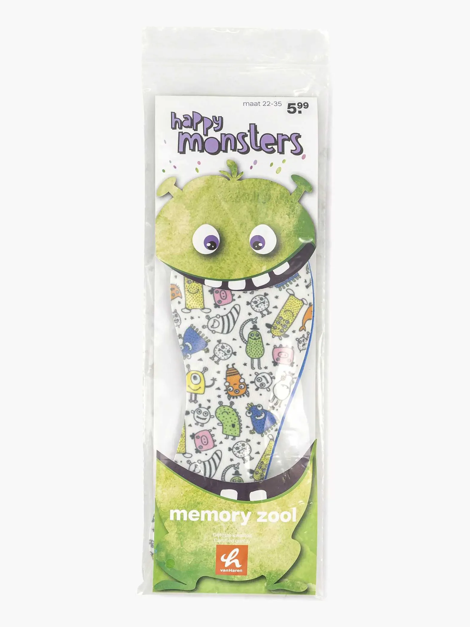 vanHaren Gekleurde Memory Foam Zool 22-35-Kinderen Babyschoenen