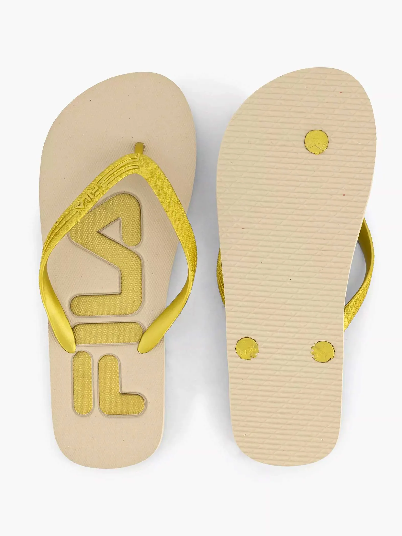 FILA Gele Teenslipper-Dames Sandalen