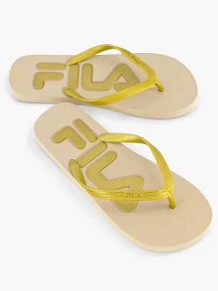 FILA Gele Teenslipper-Dames Sandalen