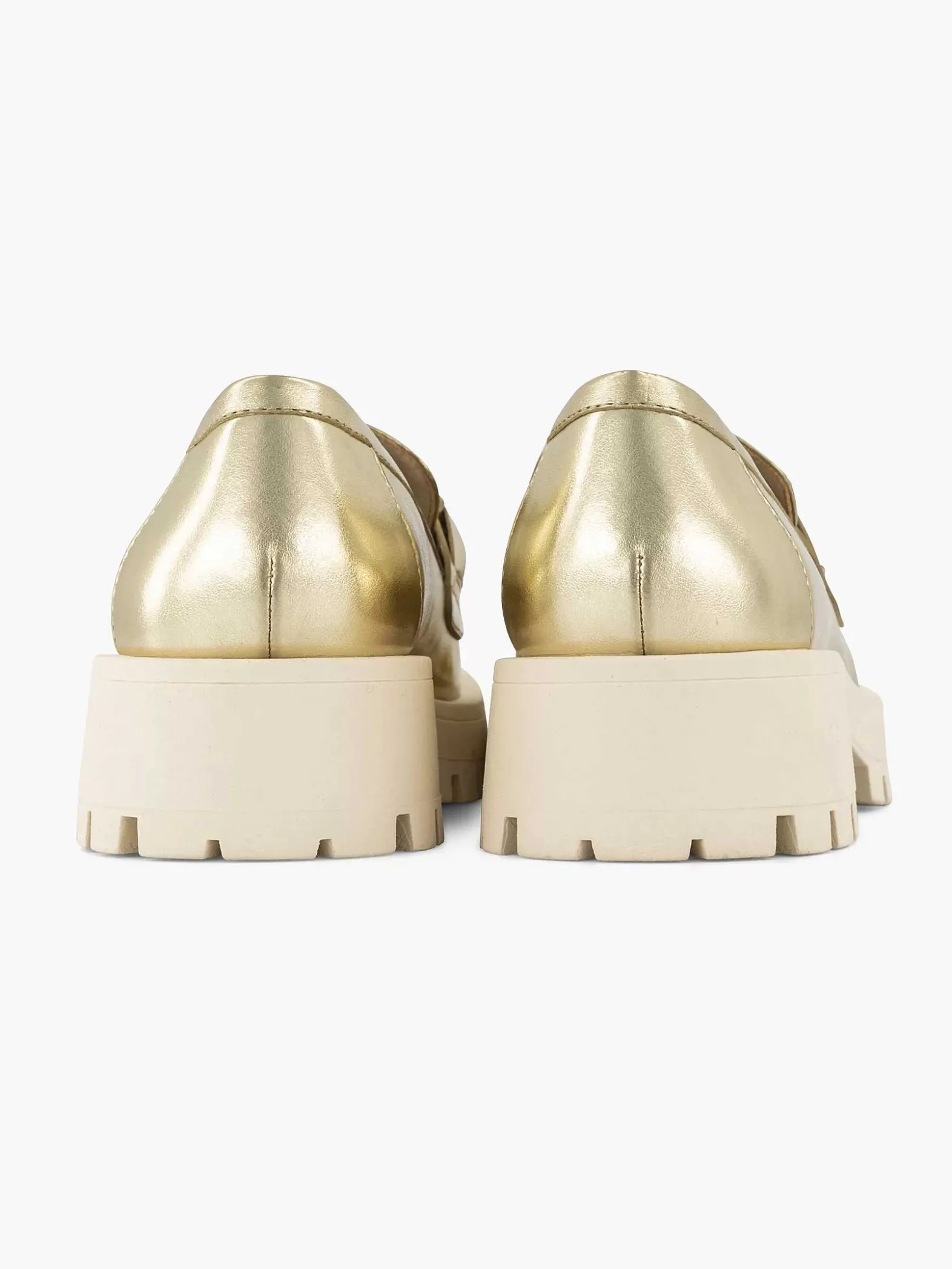 Oxmox Gouden Chunky Loafer-Dames Instappers
