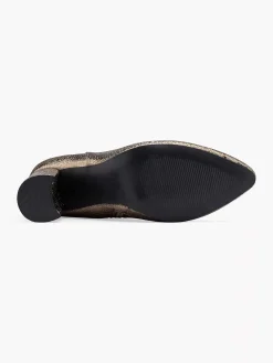 Oxmox Gouden Enkellaars Slangenprint-Dames Enkellaarzen & Boots