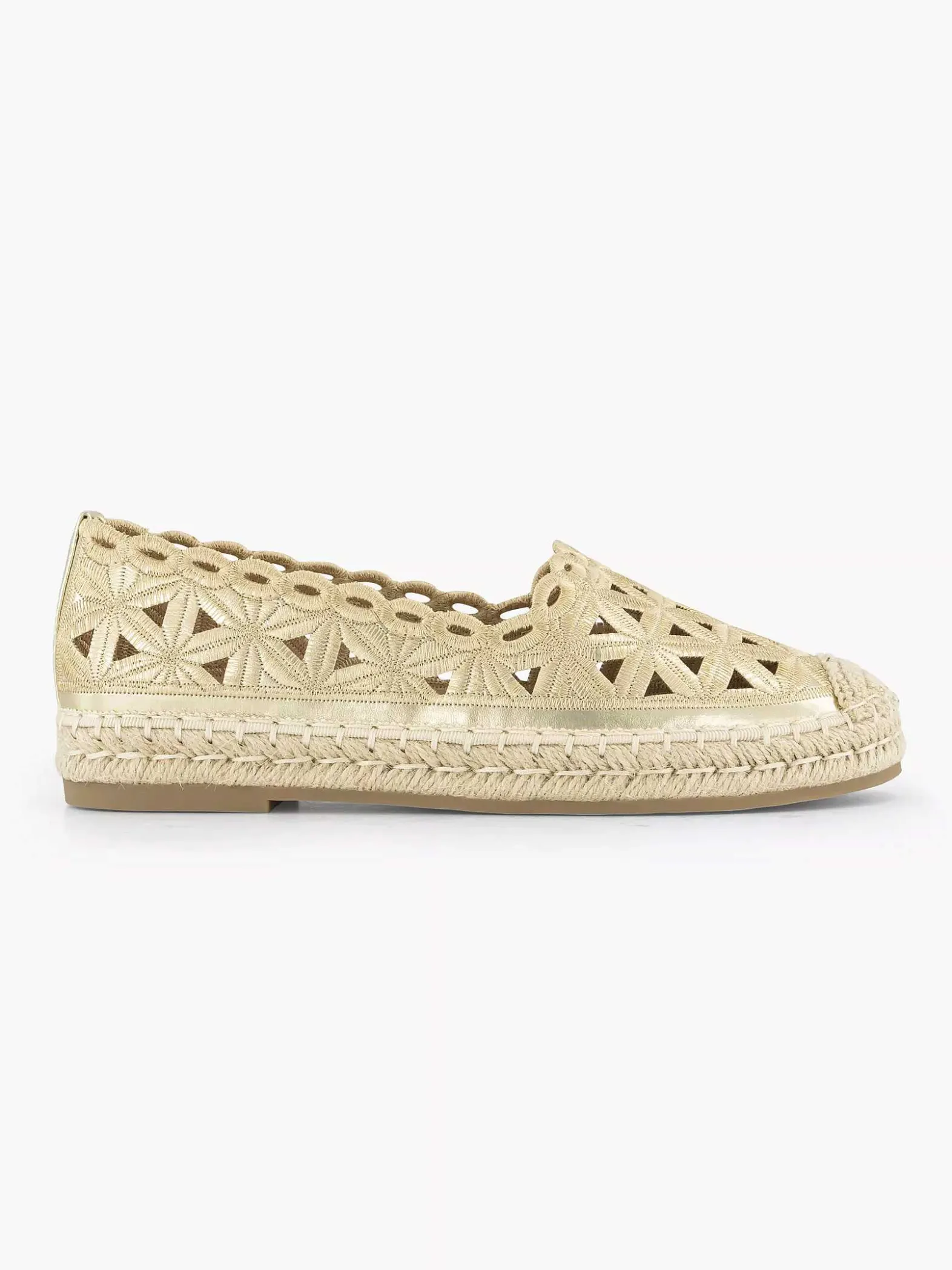 Graceland Gouden Espadrille-Dames Instappers