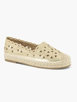 Graceland Gouden Espadrille-Dames Instappers