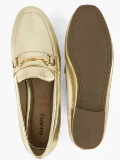 Graceland Gouden Loafer Sierketting-Dames Instappers