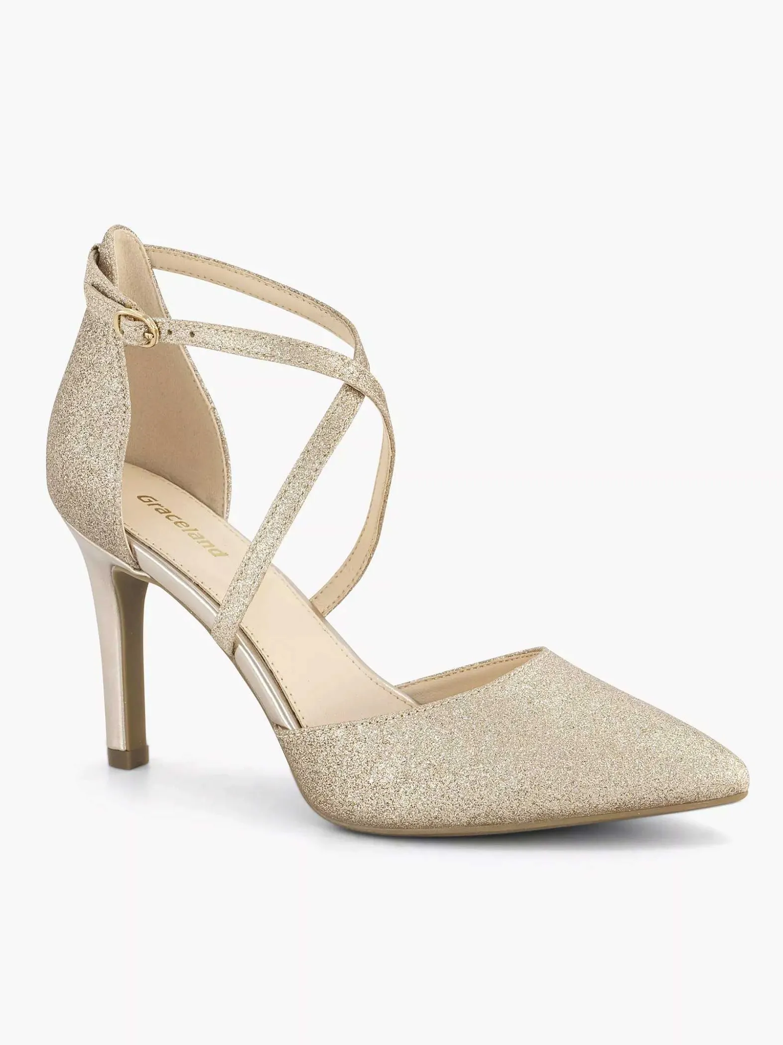 Graceland Gouden Pump Glitter-Dames Pumps
