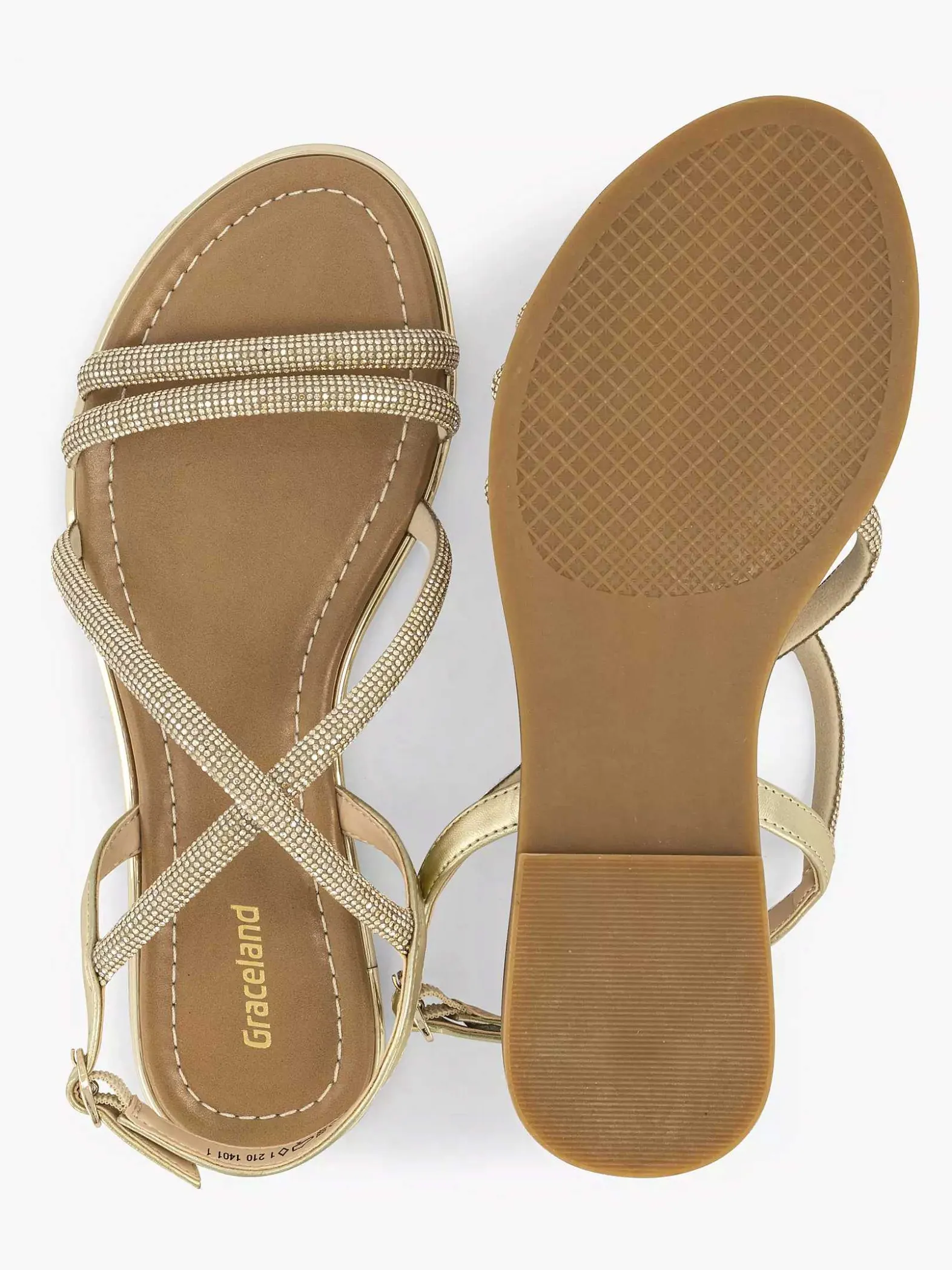 Graceland Gouden Sandaal-Dames Sandalen