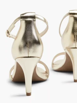 Graceland Gouden Sandalette Metallic-Dames Hoge Hakken