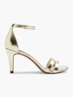 Graceland Gouden Sandalette Metallic-Dames Hoge Hakken