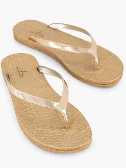 Blue Fin Gouden Teenslipper-Dames Slippers