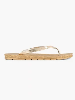 Blue Fin Gouden Teenslipper-Dames Slippers