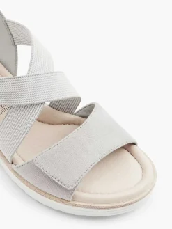 Easy Street Grijze Comfort Sandalette Sleehak-Dames Comfort Schoenen
