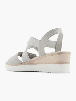 Easy Street Grijze Comfort Sandalette Sleehak-Dames Comfort Schoenen