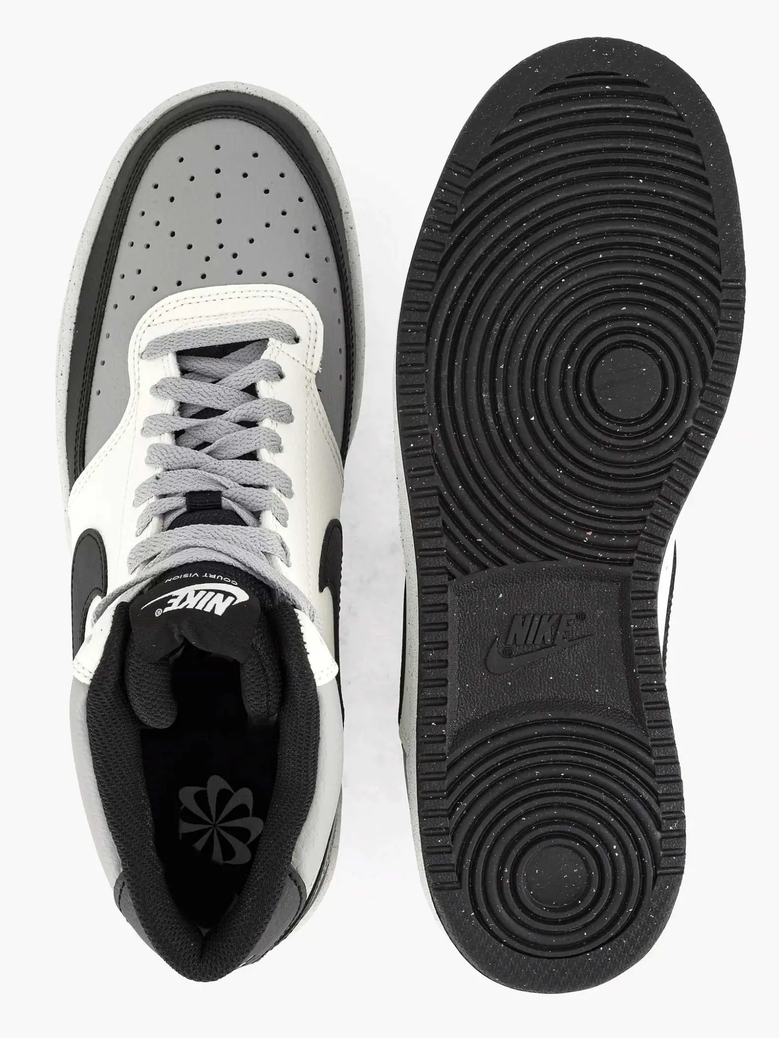 Nike Grijze Court Vision Mid Next Nature-Heren Sneakers