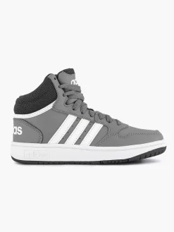 adidas Grijze Hoops Mid 3.0 K-Kinderen Jongensschoenen